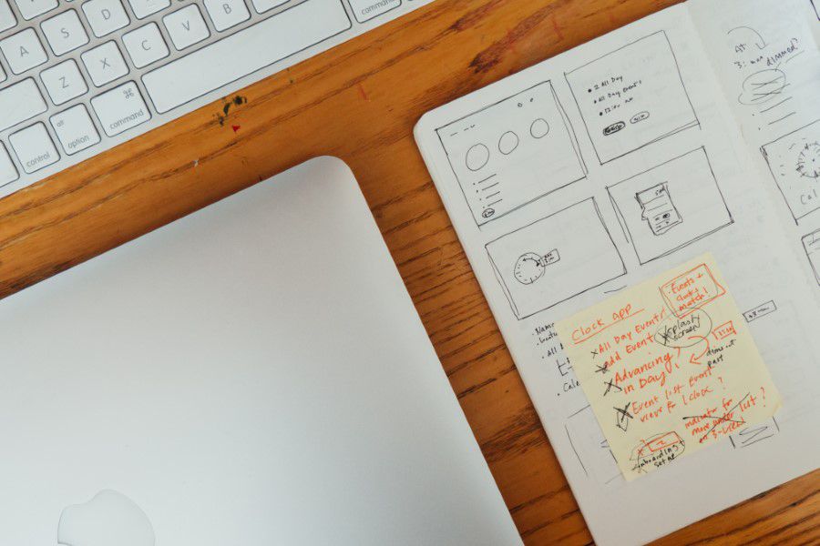 computer and notebook